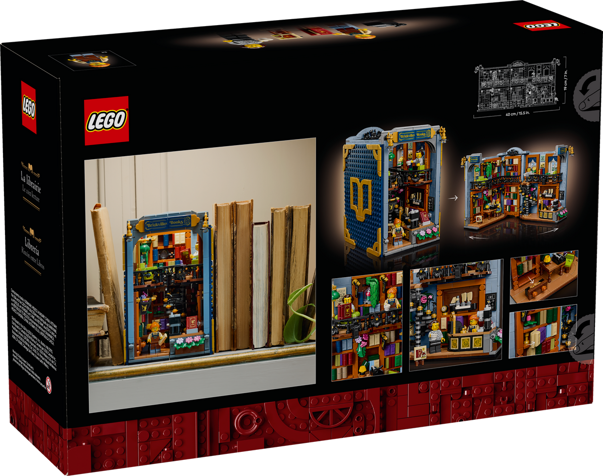 LEGO Icons Bookstore Book Nook Building Set (1,690 Pieces, Ages 18+) - View 23