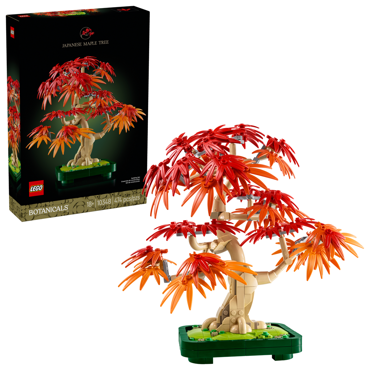 LEGO Botanicals Japanese Red Maple Bonsai Tree 10348 Building Set (474 Pieces) - View 2