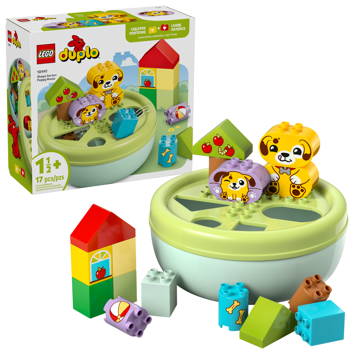 LEGO DUPLO Shape Sorter: Puppy House 10441 Building Set (17 Pieces) - View 2