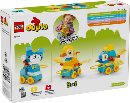 LEGO DUPLO 3in1 Animals on Wheels Building Set (58 Pieces, Ages 2+) - View 10