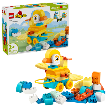 LEGO DUPLO 3in1 Animals on Wheels Building Set (58 Pieces, Ages 2+) - View 2