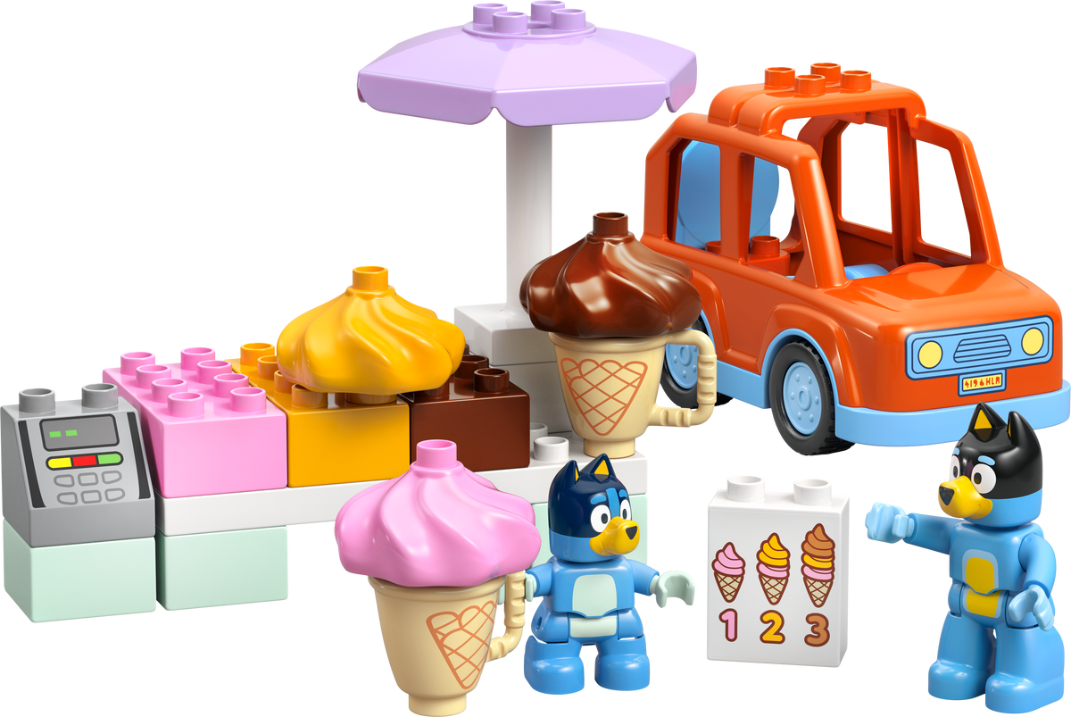LEGO DUPLO Bluey Ice Cream Trip with Bluey 10458 Building Set (22 Pieces)
