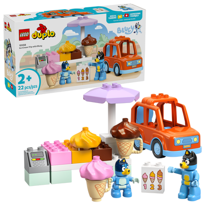 LEGO DUPLO Bluey Ice Cream Trip with Bluey 10458 Building Set (22 Pieces) - View 2