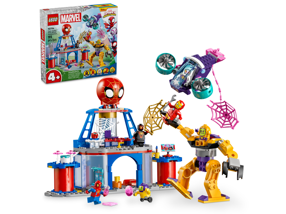 LEGO Marvel Team Spidey Web Spinner Headquarters 10794 Building Set (193 Pieces) - View 2