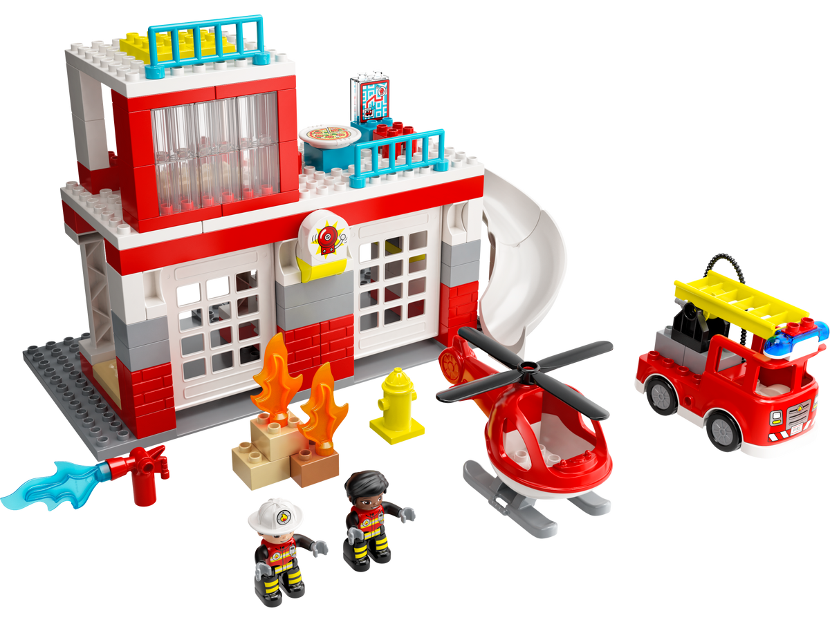 LEGO DUPLO Fire Station & Helicopter 10970 Building Set (117 Pieces)
