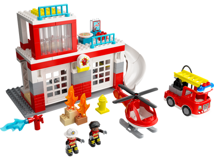 LEGO DUPLO Fire Station & Helicopter 10970 Building Set (117 Pieces)