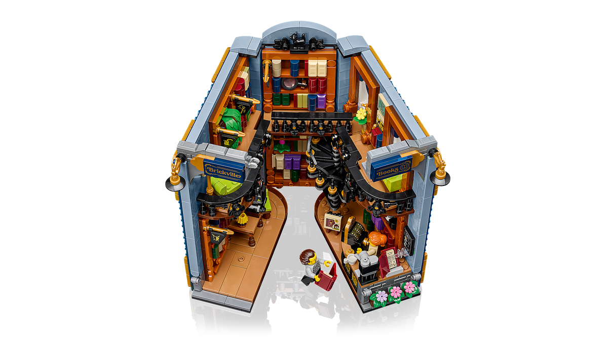LEGO Icons Bookstore Book Nook Building Set (1,690 Pieces, Ages 18+) - View 5