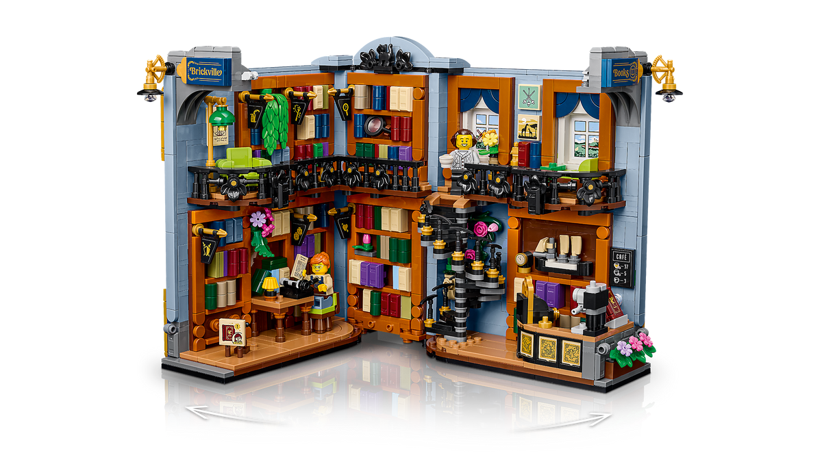 LEGO Icons Bookstore Book Nook Building Set (1,690 Pieces, Ages 18+) - View 8