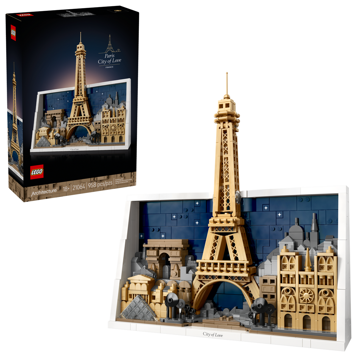 LEGO Architecture Paris City of Love Building Set (958 Pieces, Ages 18+) - View 2