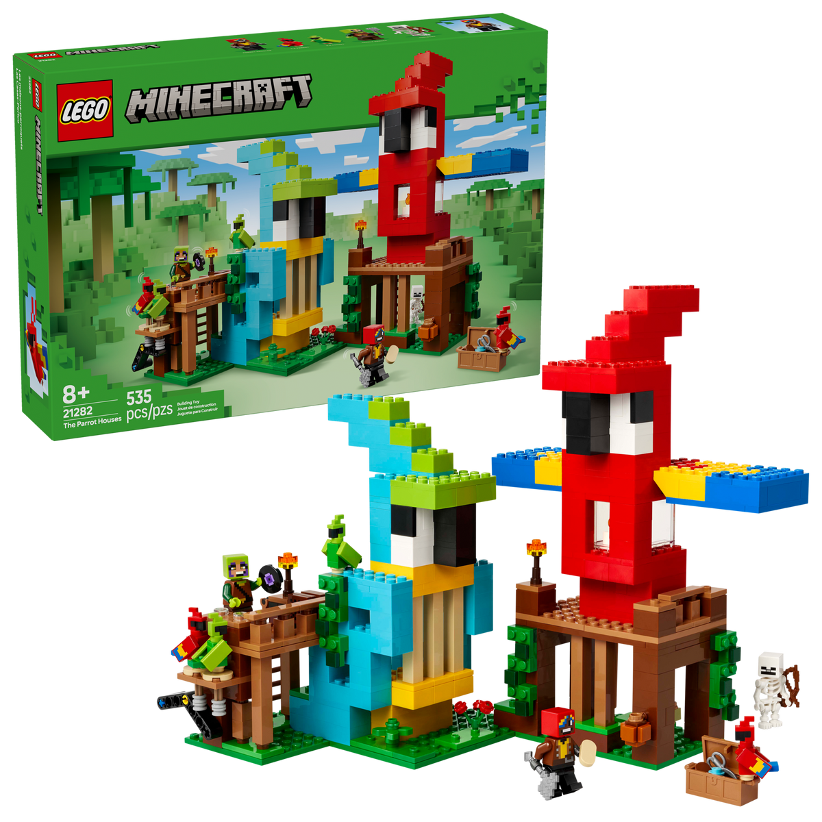 LEGO Minecraft The Parrot Houses 21282 Building Set (535 Pieces) - View 2