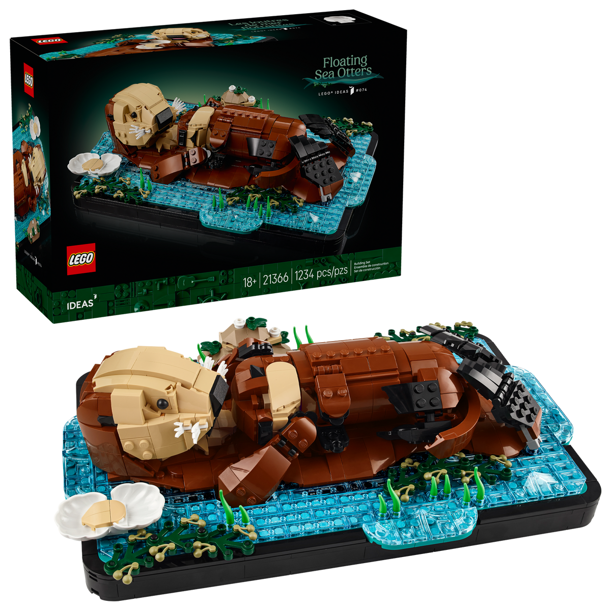 LEGO Ideas Floating Sea Otters 21366 Building Set for Adults (1,234 Pieces) - View 3