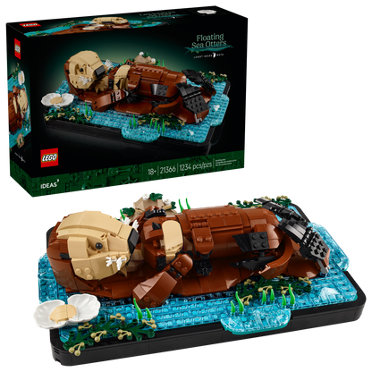 LEGO Ideas Floating Sea Otters 21366 Building Set for Adults (1,234 Pieces) - View 3