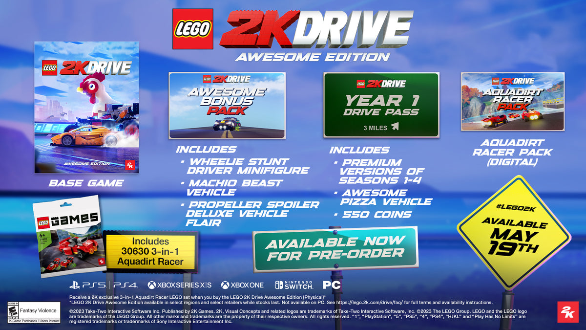 LEGO 2K Drive Awesome Edition Video Game for Nintendo Switch, Ages 10+ - View 2