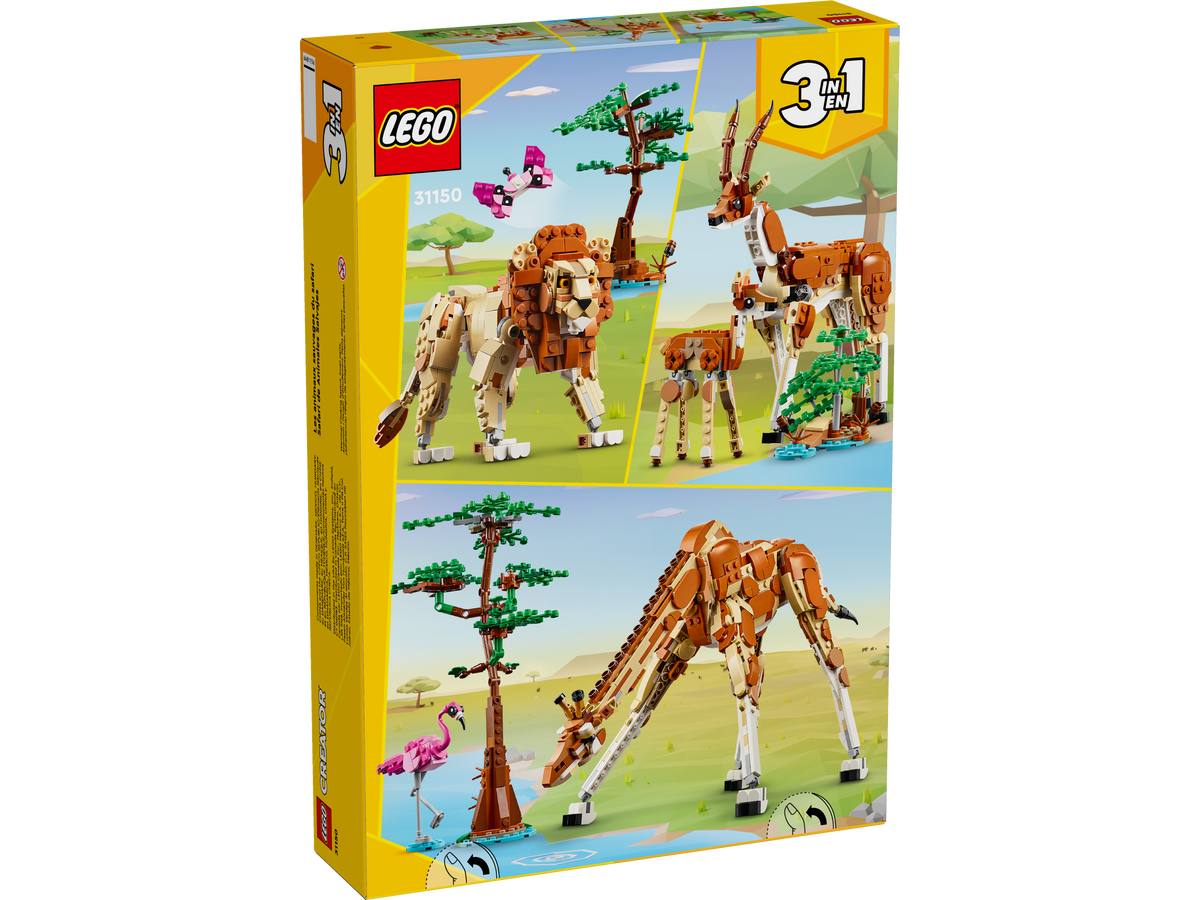 LEGO Creator 3-in-1 Wild Safari Animals 31150 Building Set (780 Pieces) - View 8