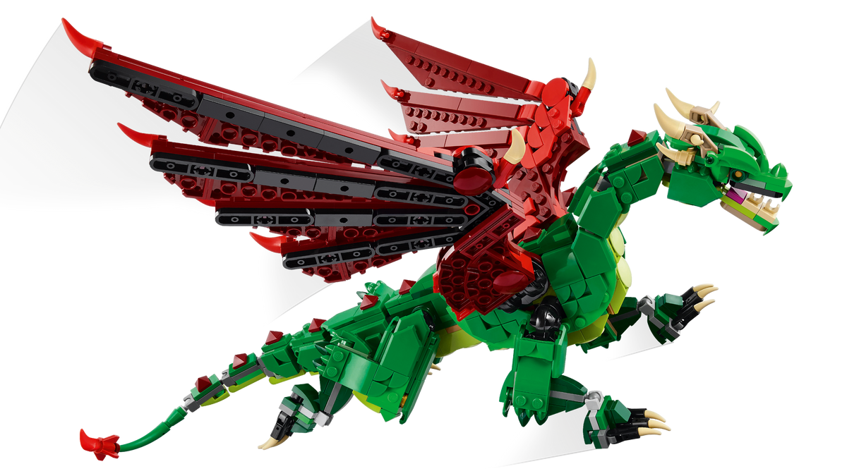 LEGO Creator 3-in-1 Medieval Dragon 31161 Building Set (715 Pieces) - View 3