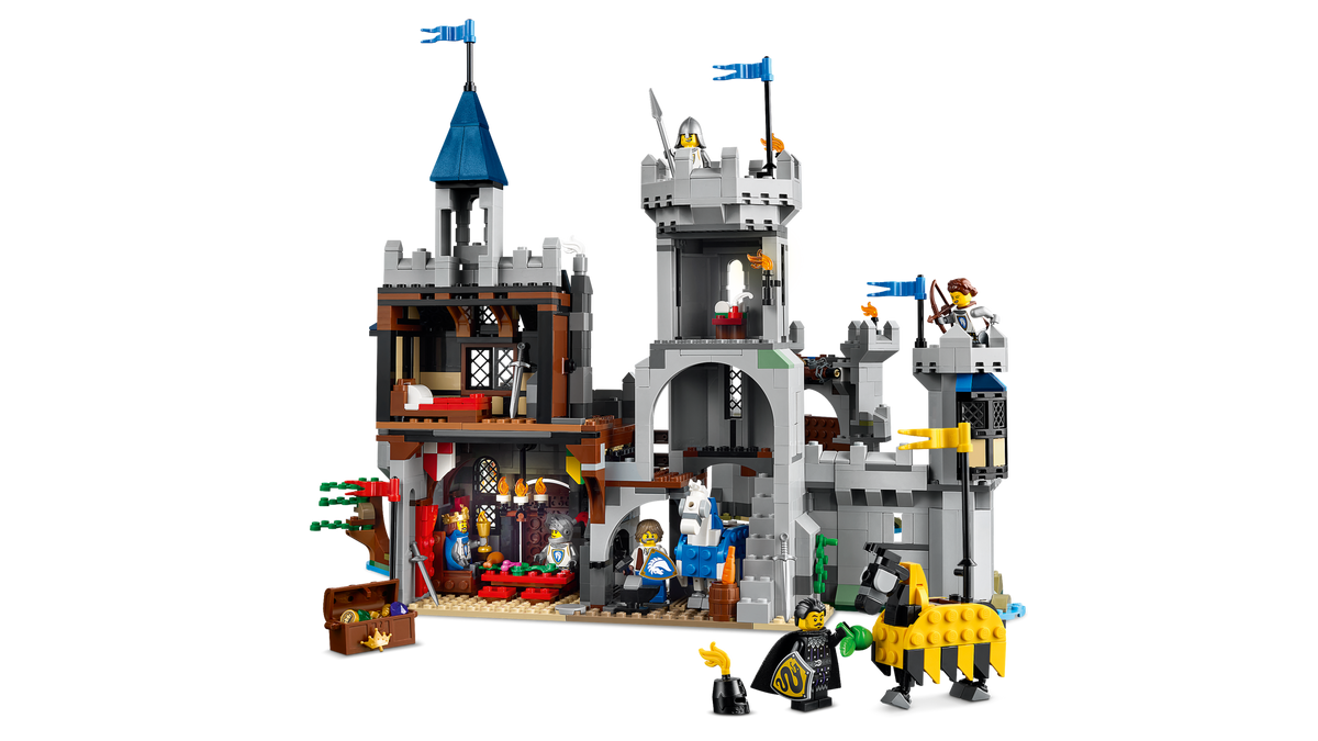LEGO Creator 3-in-1 Medieval Horse Knight Castle 31168 Building Set (1,371 Pieces) - View 7