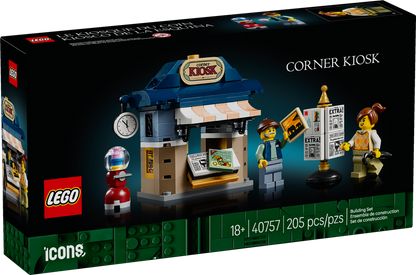 LEGO Icons Corner Kiosk Building Set (205 Pieces, Ages 18+) - View 2