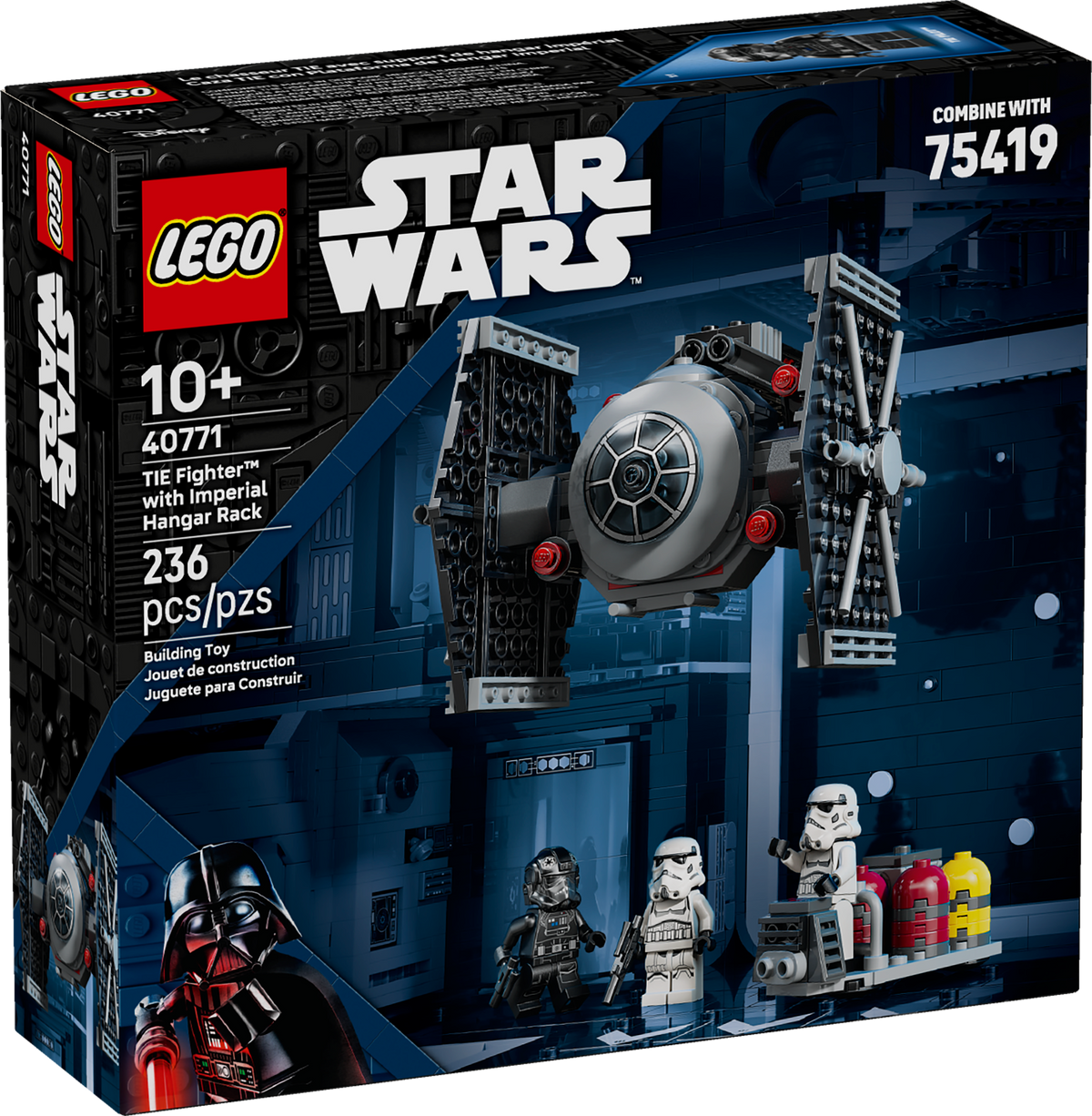 LEGO Star Wars TIE Fighter with Imperial Hangar Rack 40771 Building Set (236 Pieces) - View 2