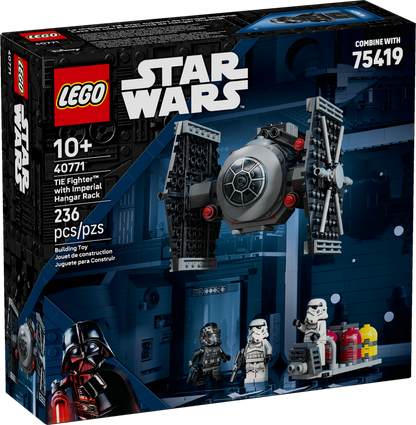 LEGO Star Wars TIE Fighter with Imperial Hangar Rack 40771 Building Set (236 Pieces) - View 2