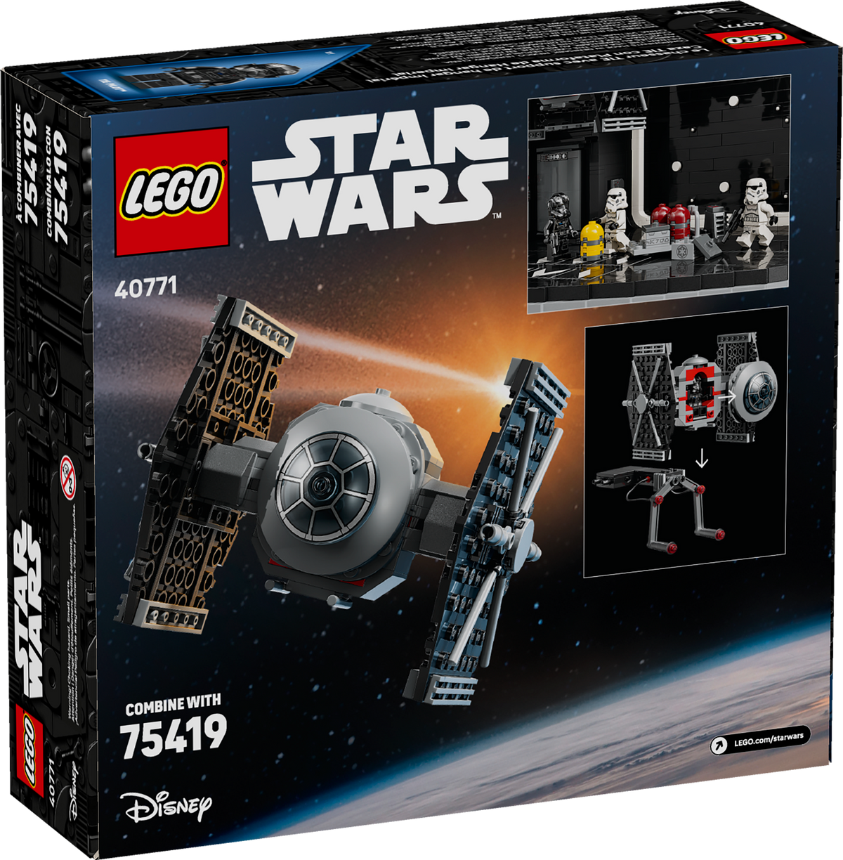 LEGO Star Wars TIE Fighter with Imperial Hangar Rack 40771 Building Set (236 Pieces) - View 8