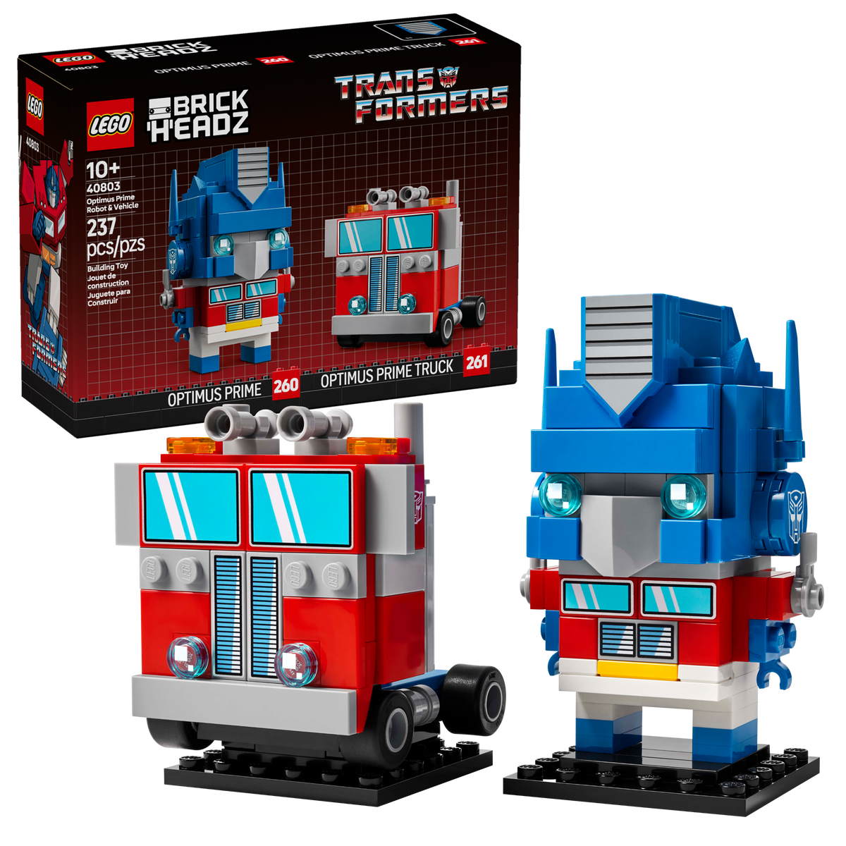 LEGO BrickHeadz Optimus Prime Robot & Vehicle 40803 Building Set (237 Pieces) - View 2