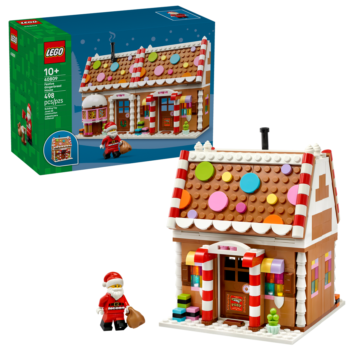 LEGO Festive Gingerbread House 40809 Building Set (498 Pieces) - View 2