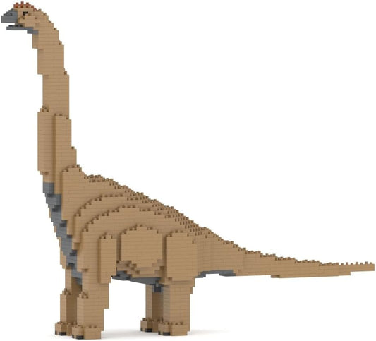 Long-necked Brachiosaurus dinosaur brick sculpture