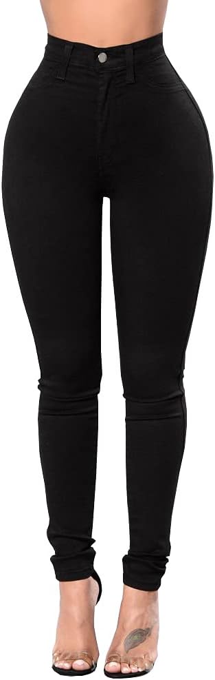 Women's Butt Lifting Skinny Jeans - High Waisted Curve Enhancing Soft Stretch Denim for Daily Wear - Medium
