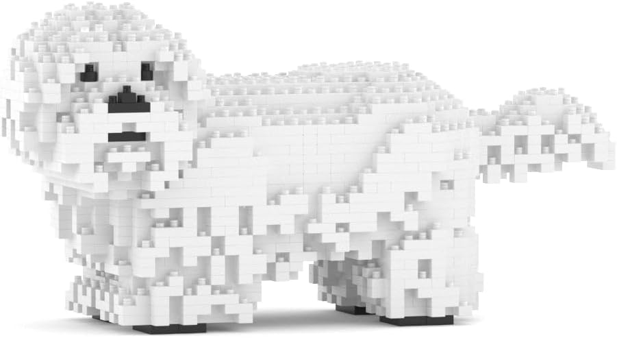 Brick-built Shih Tzu dog sculpture – view 5