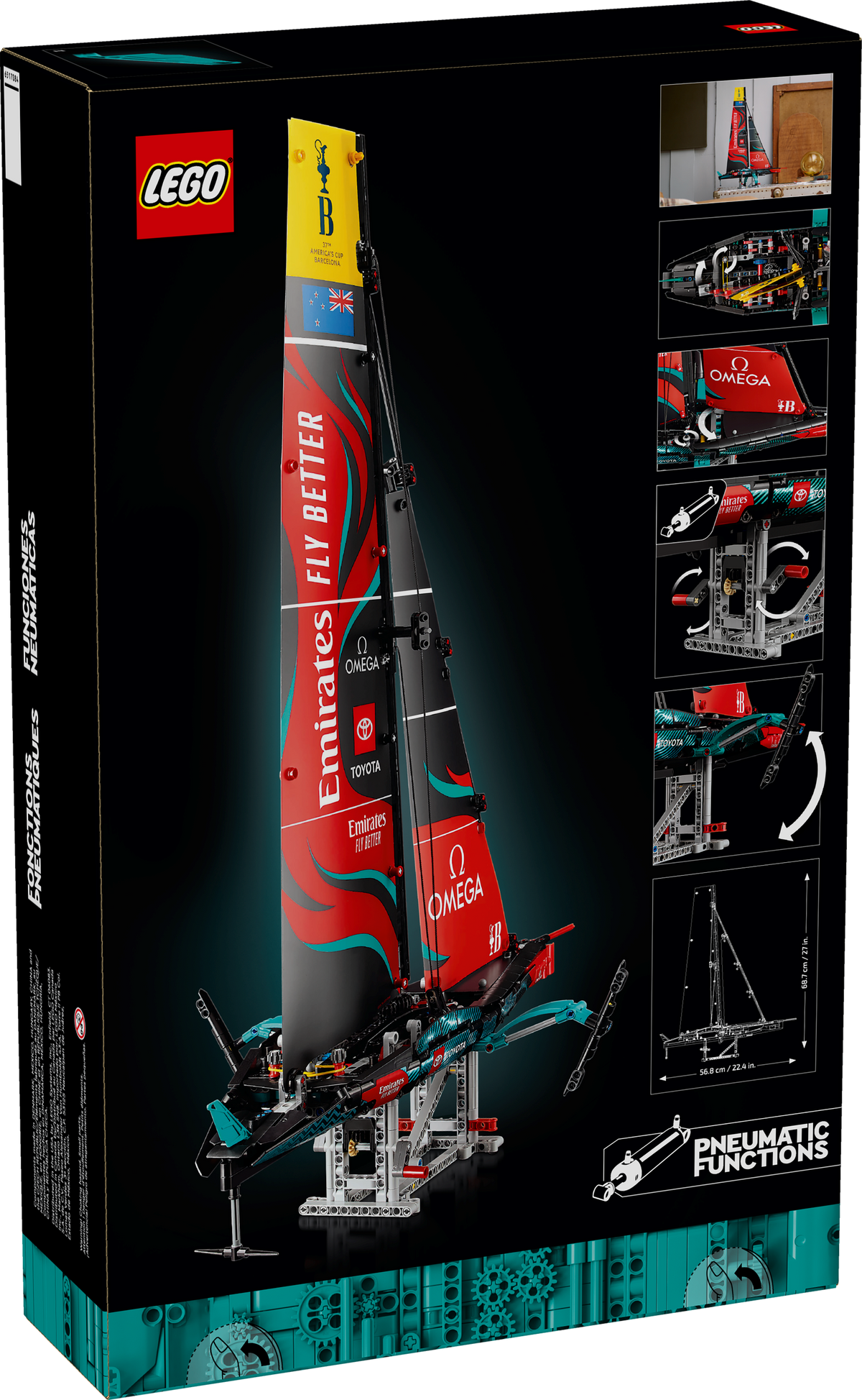 LEGO Technic Emirates Team New Zealand AC75 Yacht 42174 Building Set (962 Pieces) - View 9