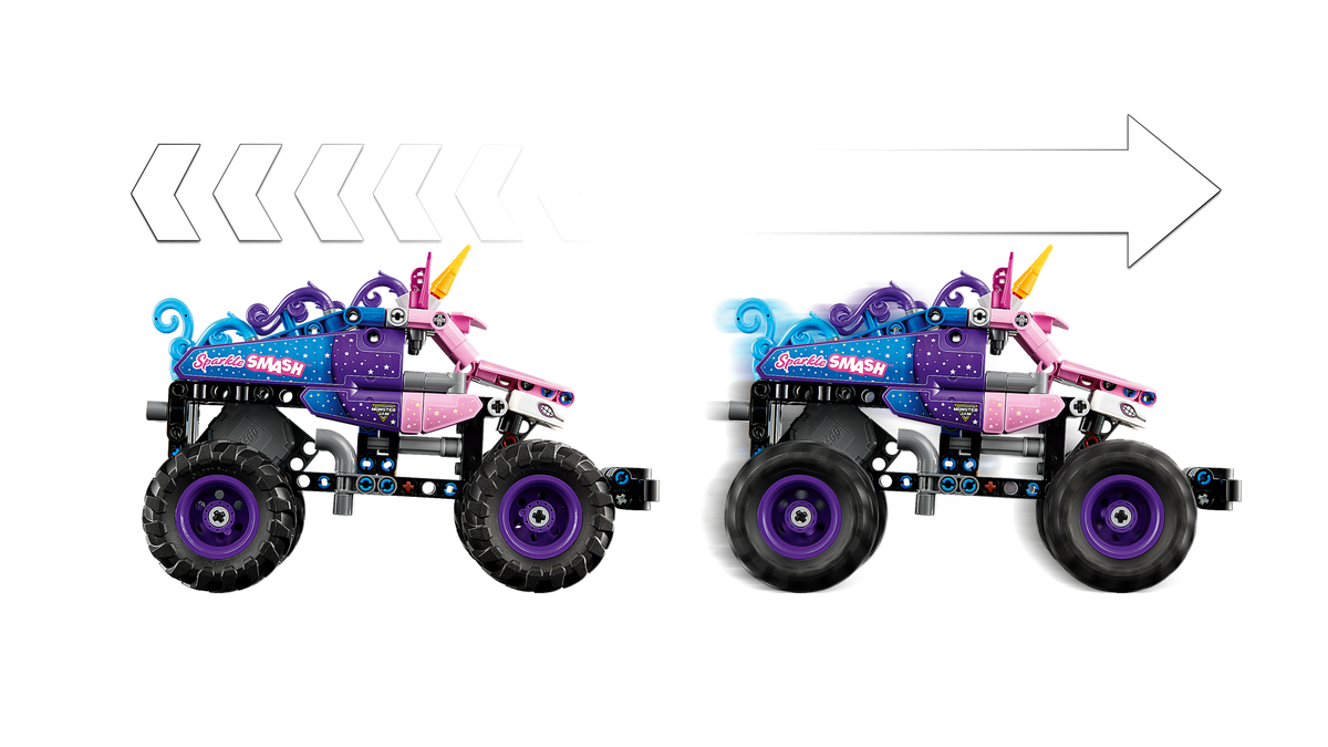 LEGO Technic Monster Jam Sparkle Smash Pull-Back 42220 Building Set (243 Pieces) - View 5