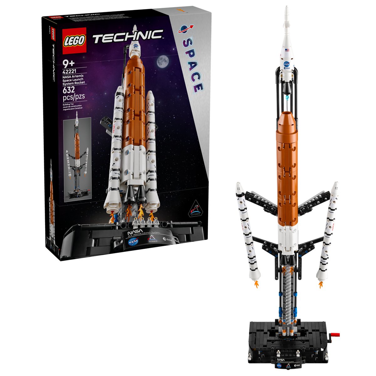 LEGO Technic NASA Artemis Space Launch System Rocket 42221 Building Set (632 Pieces) - View 2