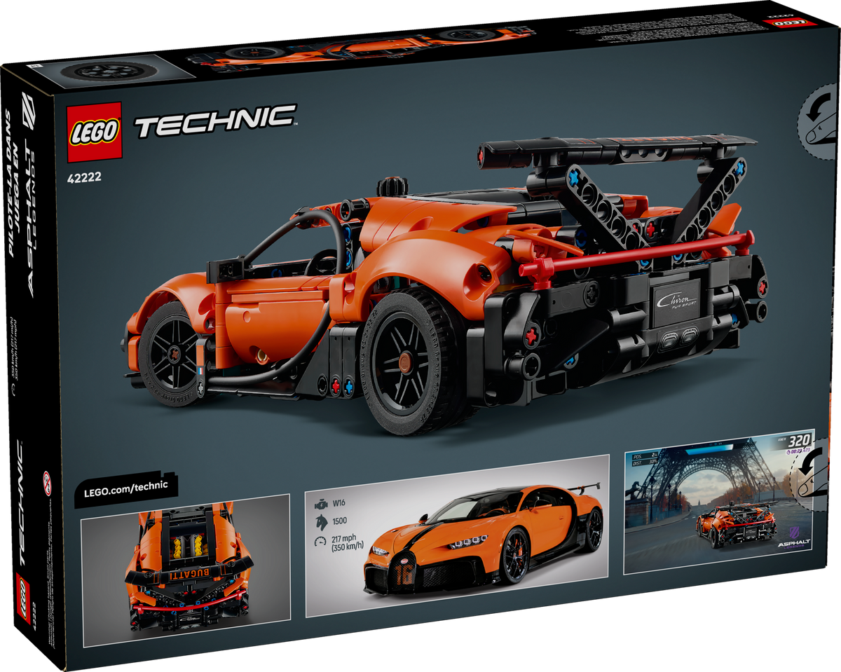 LEGO Technic Bugatti Chiron Pur Sport Hypercar Building Set (771 Pieces, Ages 9+) - View 7