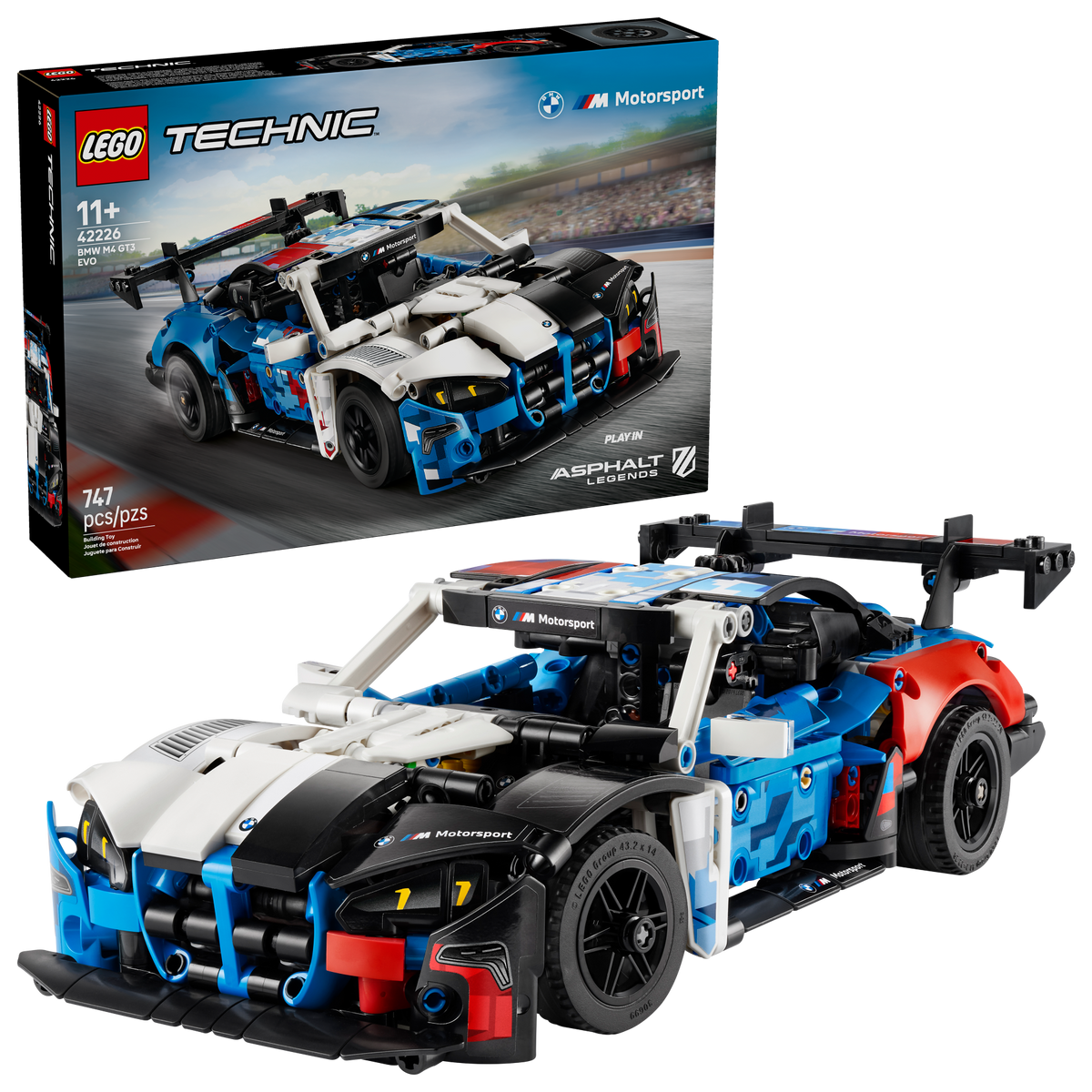 LEGO Technic BMW M4 GT3 EVO Race Car Building Set (747 Pieces, Ages 11+) - View 2