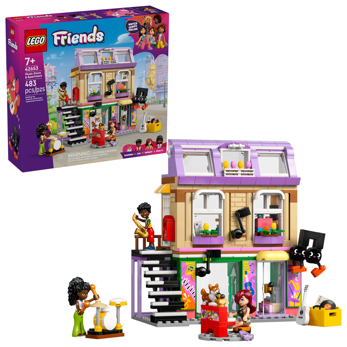 LEGO Friends Music Store & Apartment 42653 Building Set (483 Pieces) - View 2