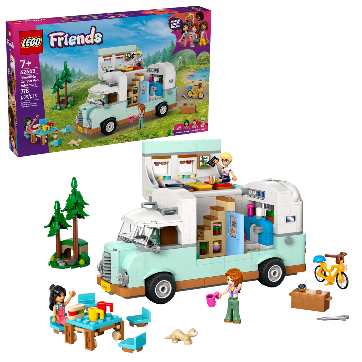 LEGO Friends Friendship Camper Van Adventure 42663 Building Set (778 Pieces) - View 2