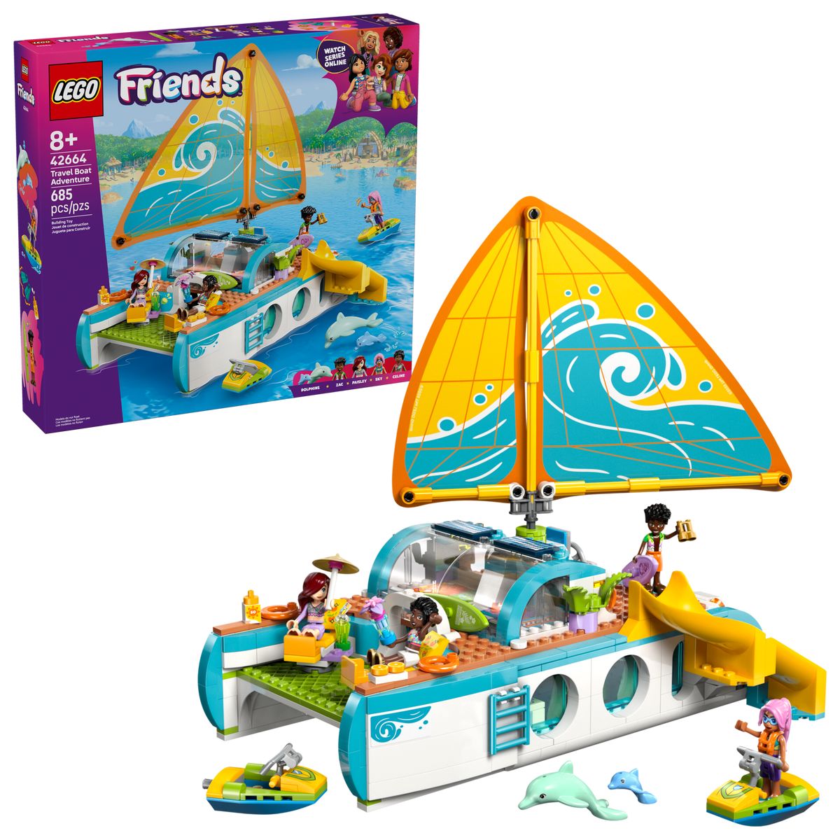 LEGO Friends Travel Boat Adventure 42664 Building Set (685 Pieces) - View 2
