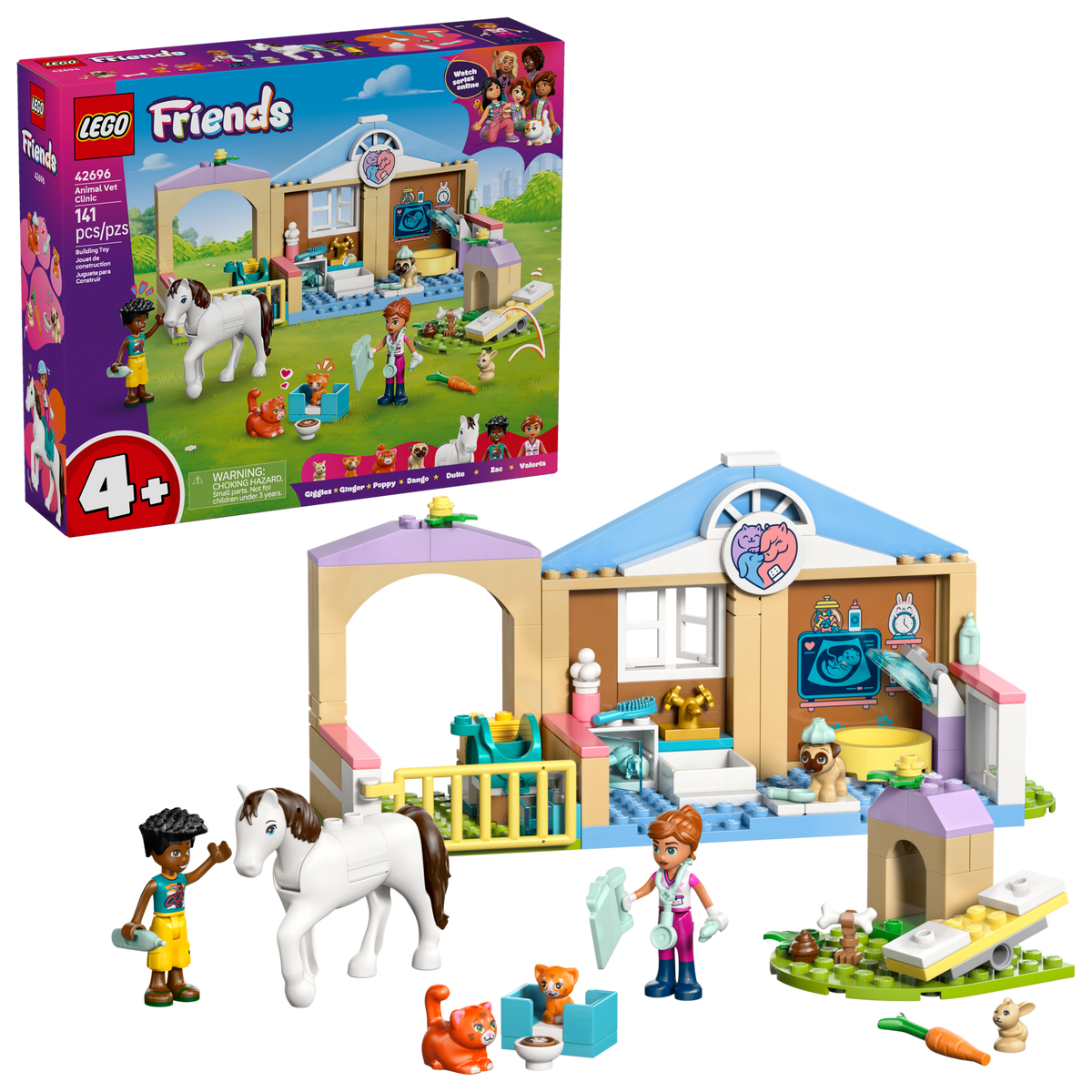 LEGO Friends Animal Vet Clinic Building Set (141 Pieces, Ages 4+) - View 2