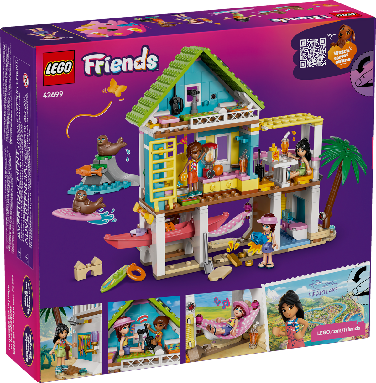 LEGO Friends Beach House with Seals Building Set (400 Pieces, Ages 7+) - View 11