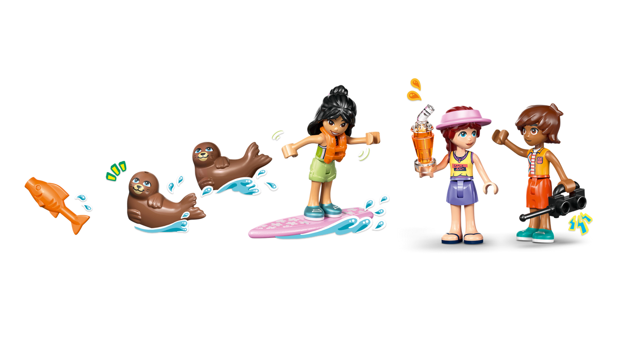 LEGO Friends Beach House with Seals Building Set (400 Pieces, Ages 7+) - View 4