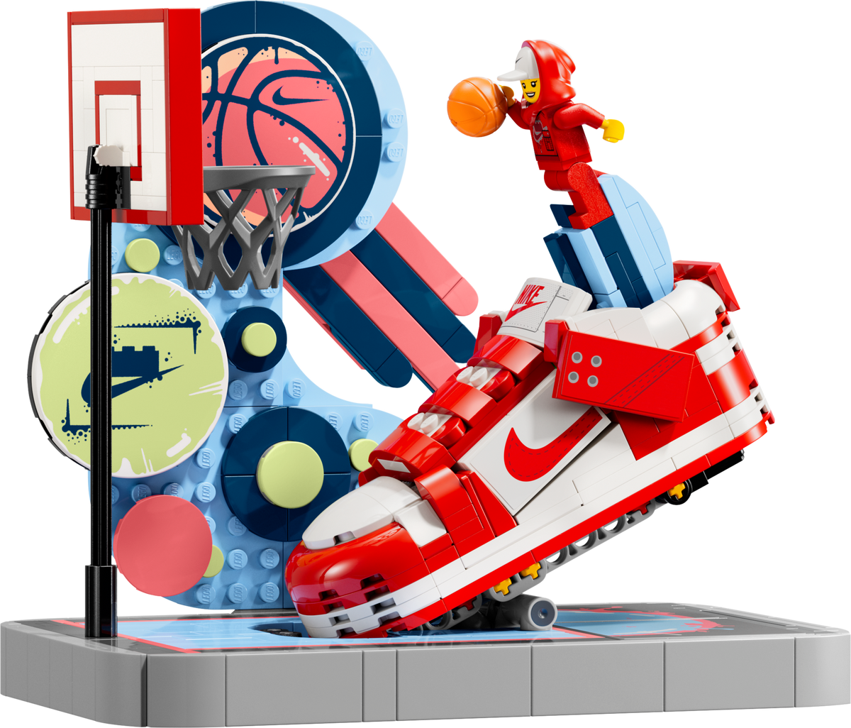 LEGO x Nike Dunk Trickshot 43021 Building Set with 1 Minifigure (454 Pieces)
