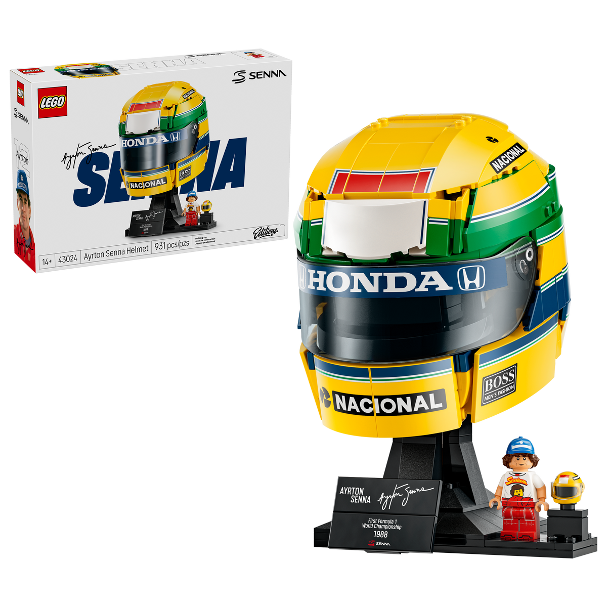 LEGO Editions Ayrton Senna Helmet Building Set (931 Pieces, Ages 14+) - View 3