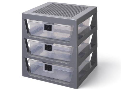 LEGO 3-Drawer Storage Rack - Gray 5006608 Furniture Accessory (Ages 4+)