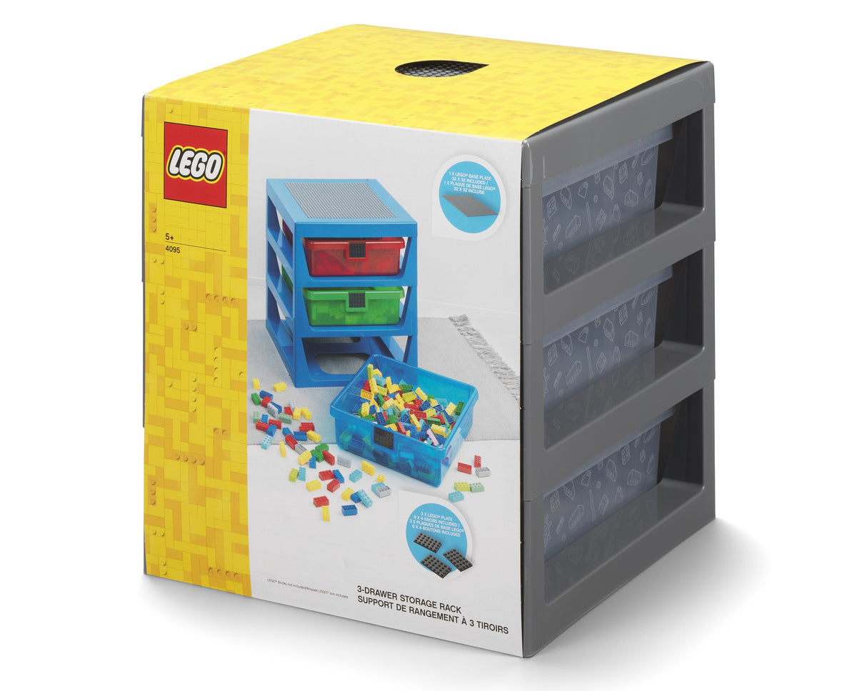 LEGO 3-Drawer Storage Rack - Gray 5006608 Furniture Accessory (Ages 4+) - View 2