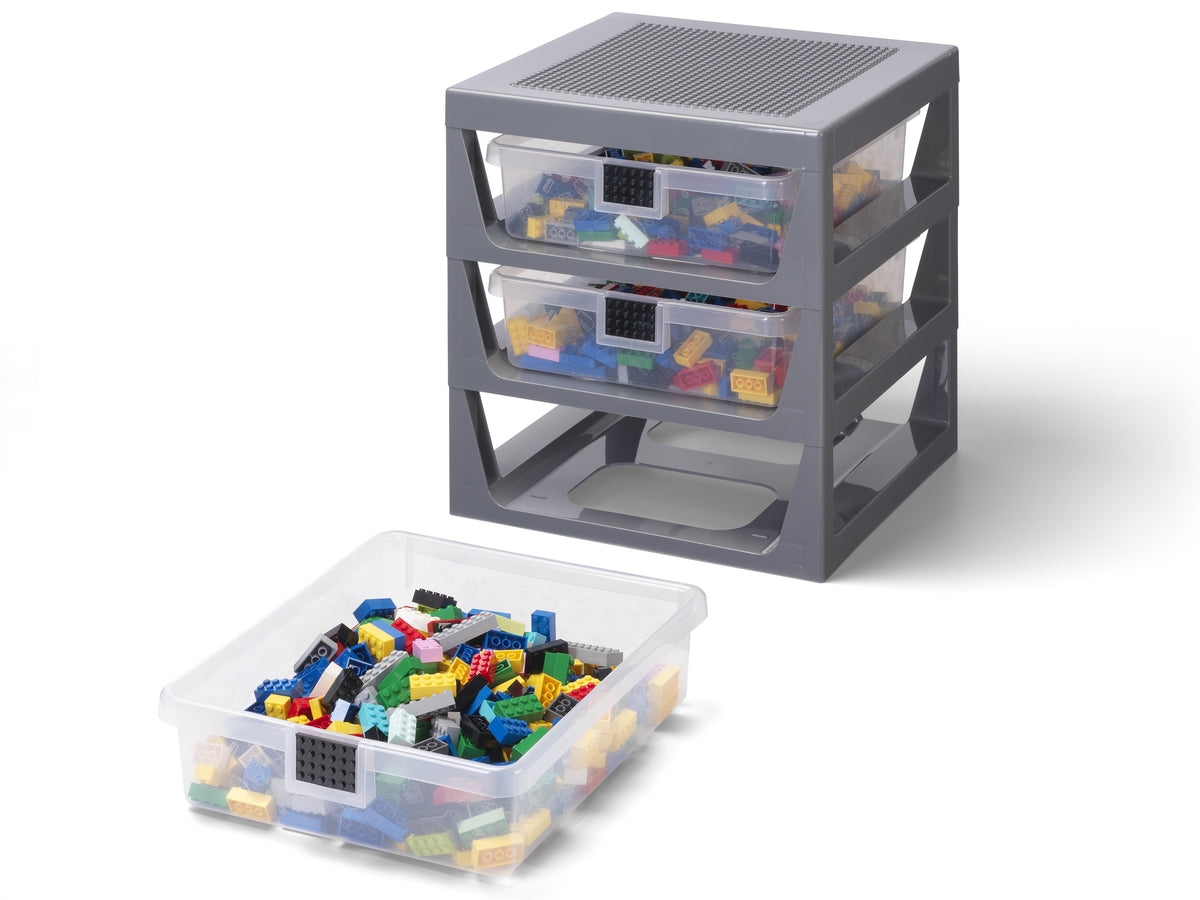 LEGO 3-Drawer Storage Rack - Gray 5006608 Furniture Accessory (Ages 4+) - View 3