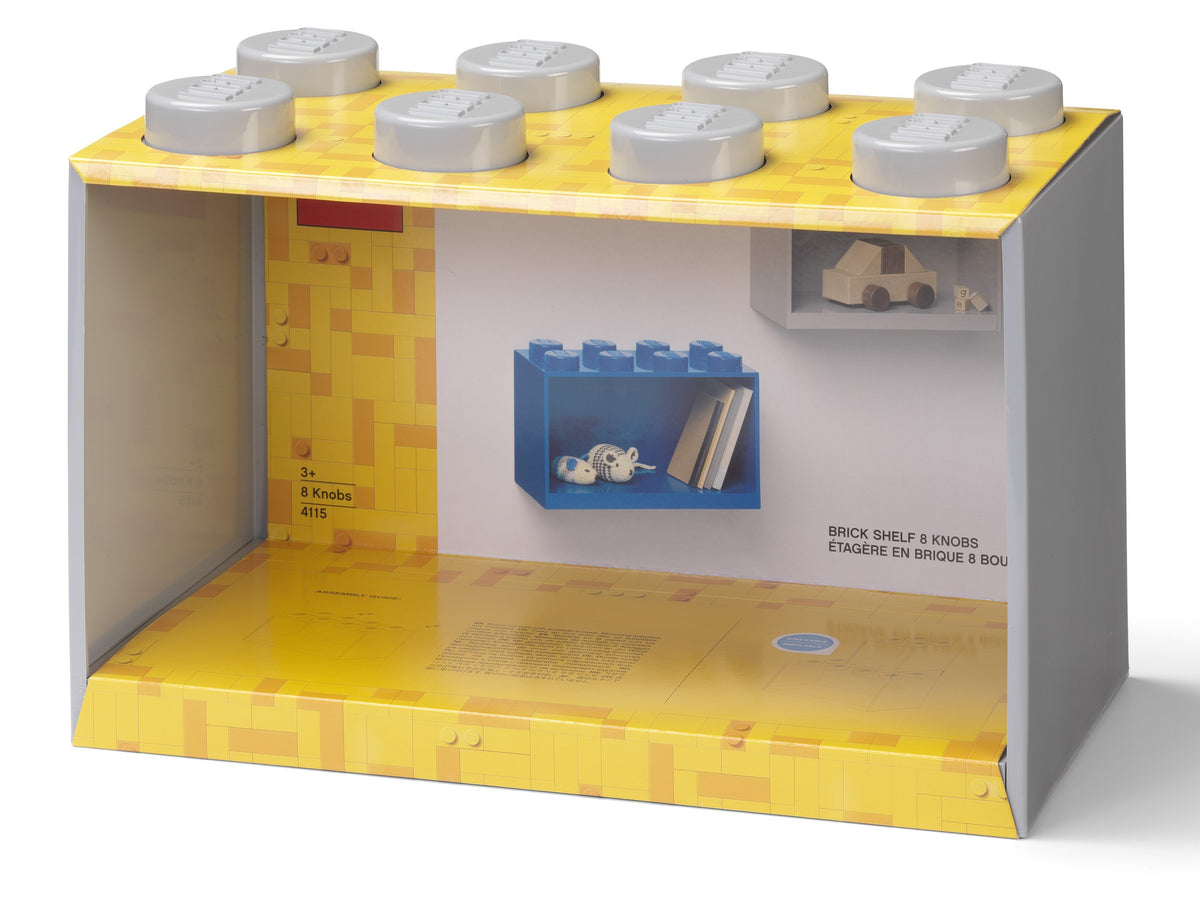 LEGO 8-Stud Brick Shelf, Brick Shaped Storage and Display Shelf - View 12