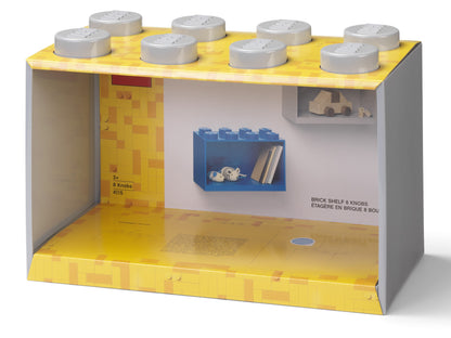 LEGO 8-Stud Brick Shelf, Brick Shaped Storage and Display Shelf - View 12