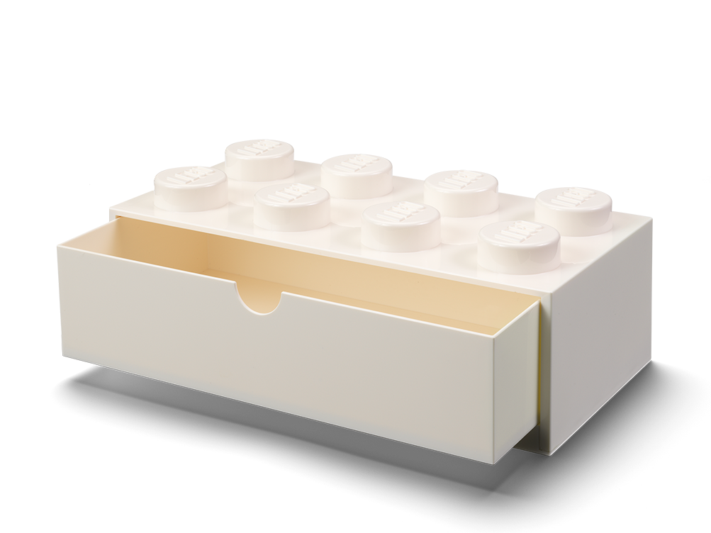 LEGO 8-Stud Desk Drawer 5006877 Brick-Shaped Storage Accessory