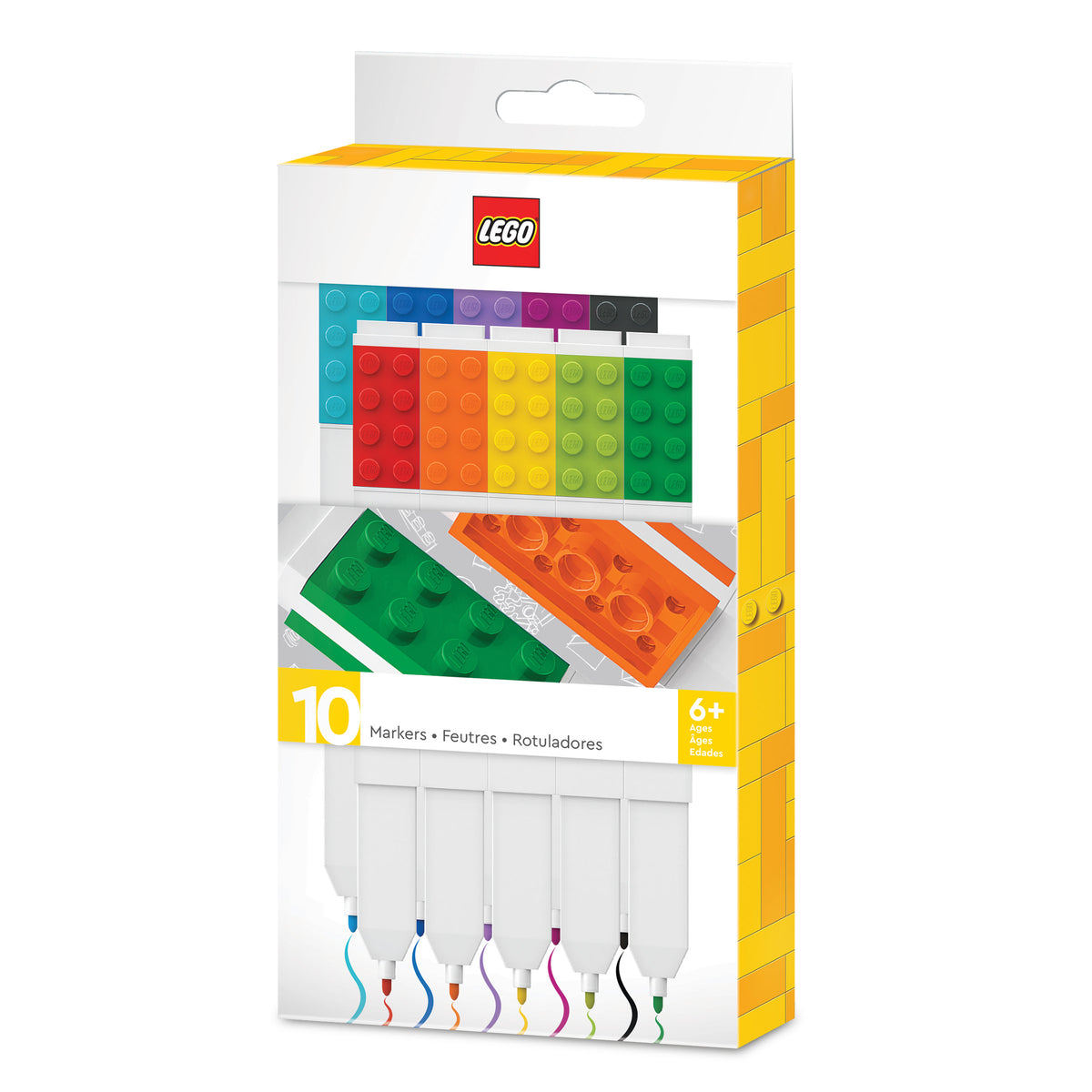 LEGO Marker Pens 10 Pack 5008256 Stationery Set (Ages 6+) - View 2