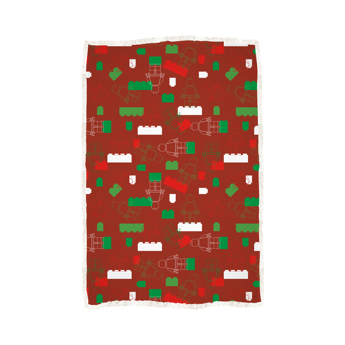 LEGO Minifigures Sherpa-Backed Throw Blanket 5008992 (Ages 6+) - View 2